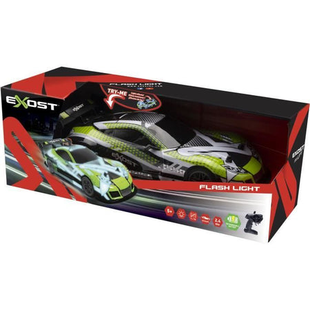Coche teledirigido - EXOST - Luz flash 1:14 - 15 km/h - 31 -5 cm - verde - 5 aos