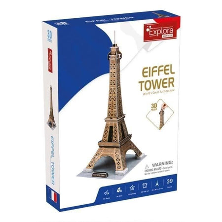 Puzzle 3D - All Eiffel - Gioco di costruzioni - EXPLORA - 39 pezzi - Dai 5 anni