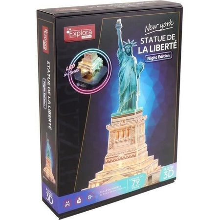 Puzzle 3D luminoso - Statua della Libertà - Set di costruzioni - EXPLORA - 79 pezzi - Età 8+