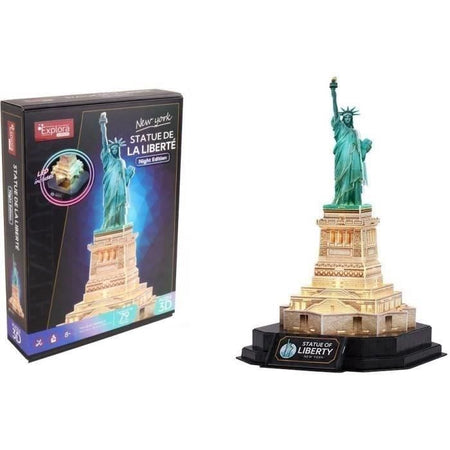 Puzzle 3D luminoso - Statua della Libertà - Set di costruzioni - EXPLORA - 79 pezzi - Età 8+