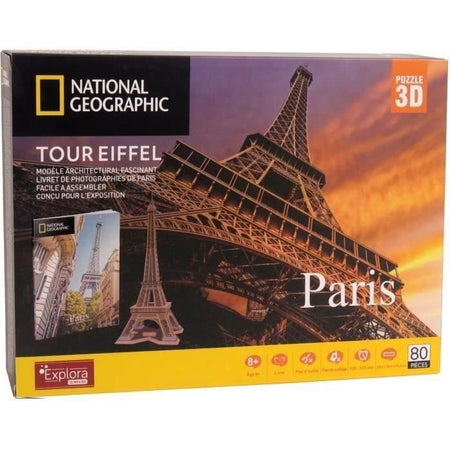 Puzzle 3D - Torre Eiffel - Gioco di costruzione - EXPLORA - 80 pezzi - Da 8 anni in su