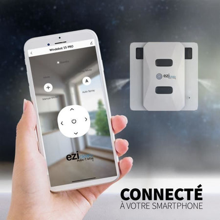 Robot per la pulizia dei vetri - EZICLEAN Windobot S5 Pro - 72 W - Bianco