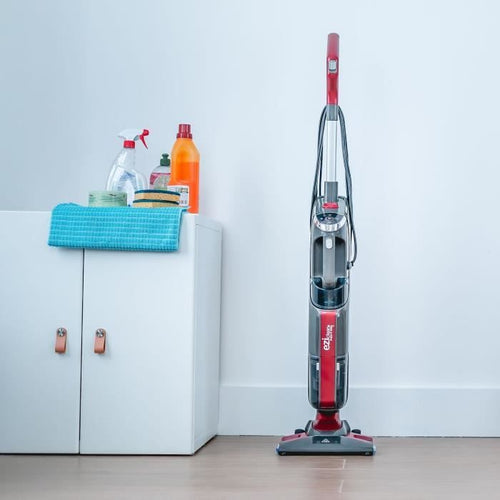 Scopa aspirante a vapore - EZICLEAN - CYCLOSTEAM P320 - 1800 W - 35 g/min - 84 dB - 1 L - Nero / Rosso