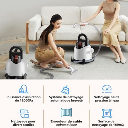 Pulitore estrattore per iniettori EZICLEAN Spot Remover W2 - Multisuperficie - 850 W - 1,4 L - 5 m