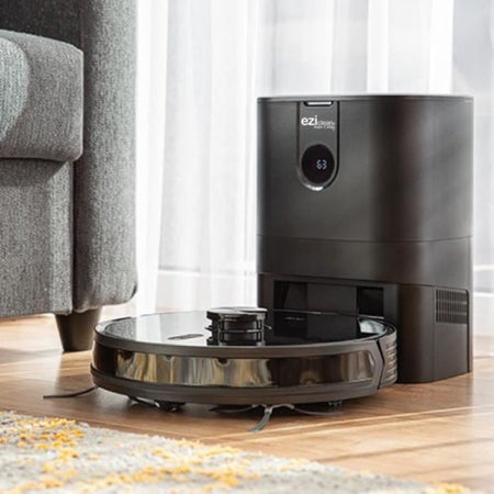 Robot aspirapolvere e lavapavimenti connesso con base aspirante EZICLEAN I-Bot Z7 Smart - 240 min - 3Kpa - 300m - 3L