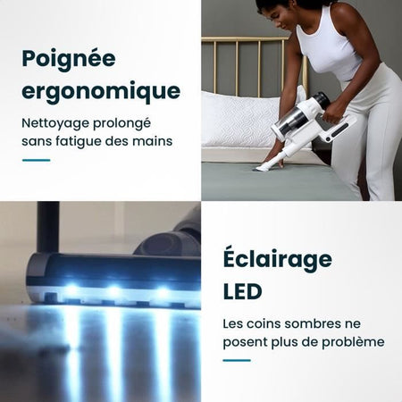 Stazione EZICLEAN Cyclomax R22 - Aspirapolvere senza fili - 52 min - 500 W - 35 kPa - Bianco