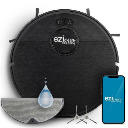 EZIclean I-BOT Z6 MAX - Aspirapolvere e robot lavapavimenti connessi 150 min - 2 kPa - 0,43 L - Nero