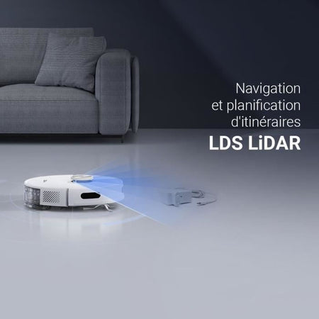 EZVIZ RE5 - Robot aspirapolvere - Potenza 4000 Pa - Navigazione LIDAR - Evitamento ostacoli - Rilevamento tappeti