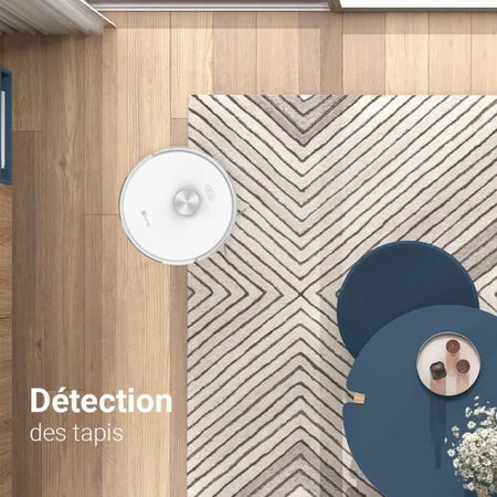 EZVIZ RE5 - Robot aspirapolvere - Potenza 4000 Pa - Navigazione LIDAR - Evitamento ostacoli - Rilevamento tappeti