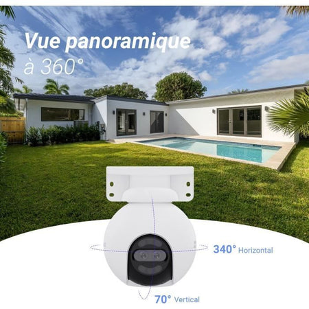 Telecamera motorizzata - EZVIZ - H80x Dual - 4K - Visione notturna a colori - Audio bidirezionale