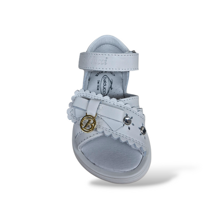 Sandalo Primi Passi Balducci Cita Pelle Bianco Cerimonia Made in Italy Bambino