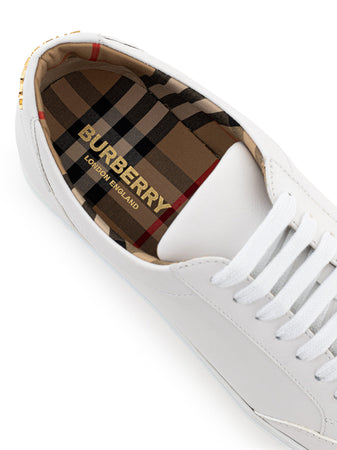 Burberry Sneaker in Pelle Bianca da donna