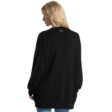 MICHAEL KORS cardigan donna michael kors - easy merino boxy cardi - nero da donna