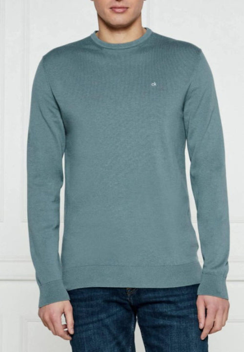 calvin klein MAGLIONE COTTON SILK BLEND CN SWEATER da uomo