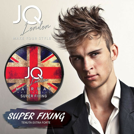 Cera Capelli Uomo Professionale JoyQube Super Fixing – Cera Modellante Tenuta Forte Effetto Naturale Profumata, Styling Capelli Uomo e Donna Non Grassa, Look Definito Lunga Durata Made in Italy