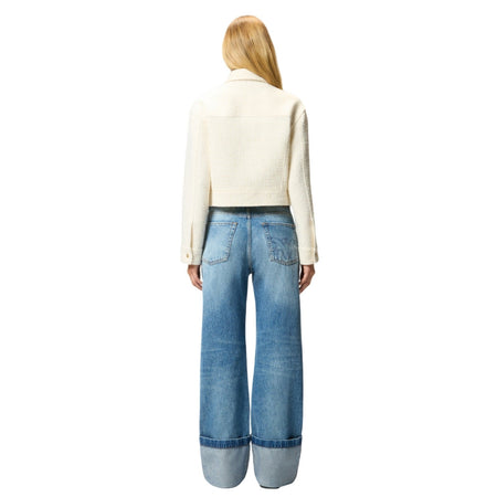 Pinko piumini donna pinko - gelato giubbino tweed - bianco da donna