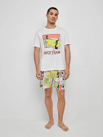 Pigiama Uomo Gisela Primavera/Estate 2/20276S Corto Looney Tunes