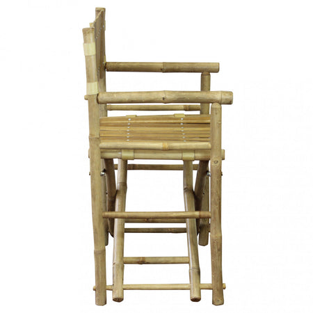 Sedia regista "Mimosa" in legno di Bamboo, 60 x 44 x 88 cm