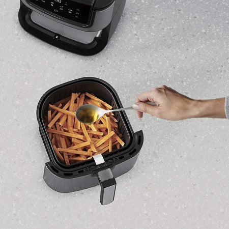 Electrolux e6af1-4st friggitrice ad aria con 8 programmi preimpostati potenza 1500w capienza 3,5 lt. colore acciaio/nero