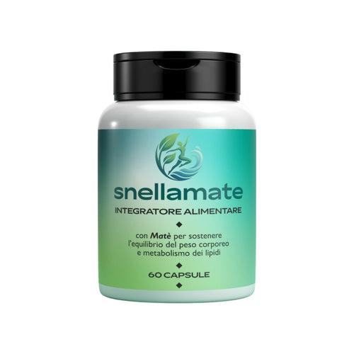 Snellamate Pure Pharma - Integratore Naturale con Matè e Trifoglio Rosso per l'Equilibrio del Peso (60 Capsule)