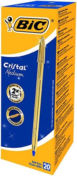 BIC Cristal Medium Blu Penna a sfera retrattile a clip Medio 1 pz