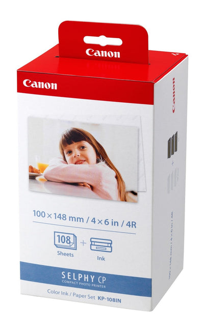 ORIGINALE Canon Value Pack differenti colori KP-108IN 3115B001 100 x 148 mm, 108 fogli, 3 cartucce colorate