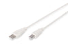 Cavo Usb 2.0 Connettori A-B, Lunghezza Mt. 1,80 Colore Grigio Chiaro