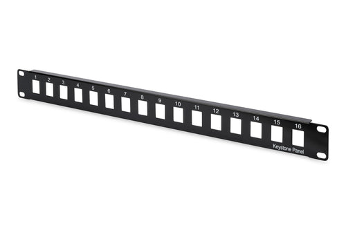 Pannello Patch 19 Modulare 16 Porte 1 U Colore Nero (Senza Moduli)