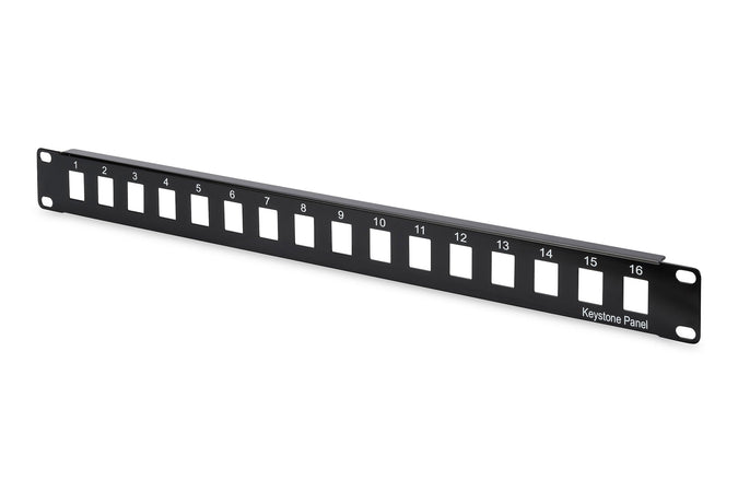 Pannello Patch 19 Modulare 16 Porte 1 U Colore Nero (Senza Moduli)