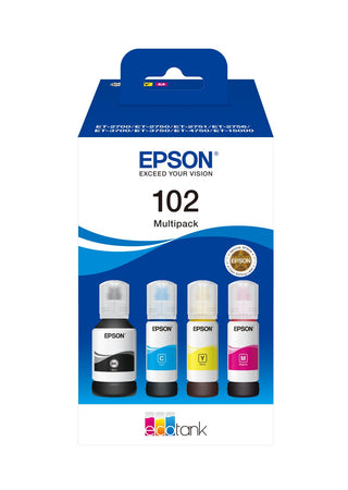 ORIGINALE Epson Multipack nero / ciano / magenta / giallo C13T03R640 102 70ml 102 EcoTank 4-colour Multipack