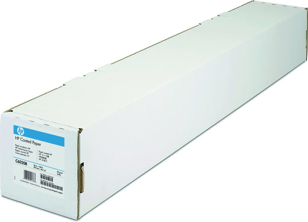 ORIGINALE HP Carta Bianco C6020B Coated Paper Carta patinata-914 mm x 45.7 m, 90 g/m?, Opaca, Fibra di legno