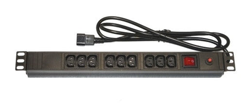 Multipresa 9 Prese Femmina Iec C13 Per Armadi Rack 19.