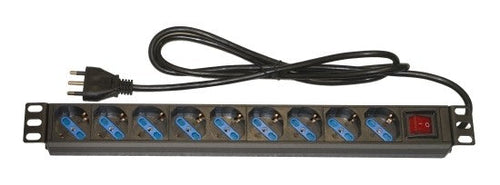 Multipresa Da Rack 19 9 Prese Universali Con Interruttore Spina Italiana 16A
