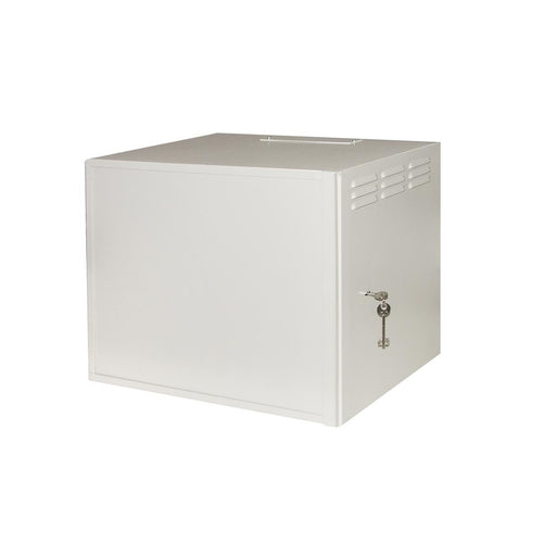 Armadio Rack 19 9 Unita Grigio Porta In Ferro Antivandalismo Con Serratura Antieffrazione Cm 40X56X46 (Pxlxa)