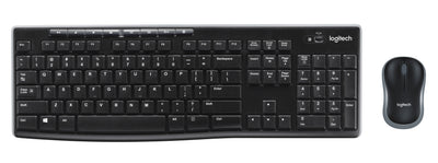 Tastiera Mk270 Log Wireless+Mouse Nera Usb Retail