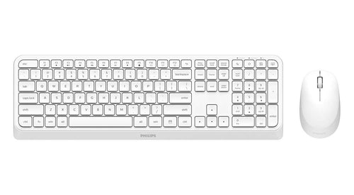 Tastiera Philips Usb Combo + Mouse Retail Spt6307W/34 Wireless Bianca