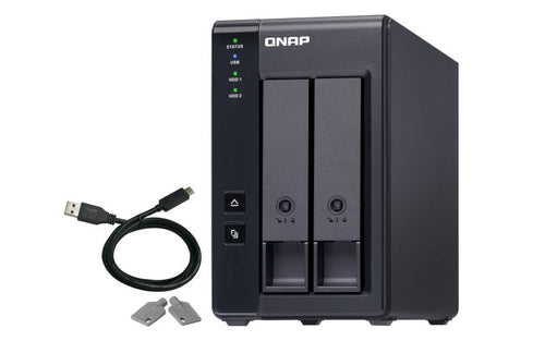 QNAP TR-002 contenitore di unità di archiviazione Box esterno HDD/SSD Nero 2.5/3.5