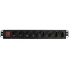 WP Regleta 8 Schukos para Rack 19 1U
