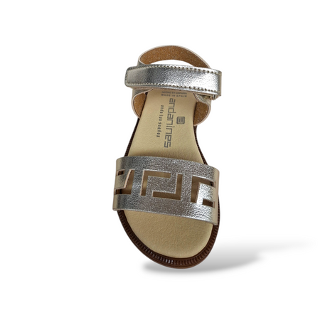 Scarpe sandali Bambine e ragazze andanines malinche 221522 platino velcro