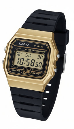 CASIO VINTAGE Mod. F-91 BIO RESIN STRAP - GOLD