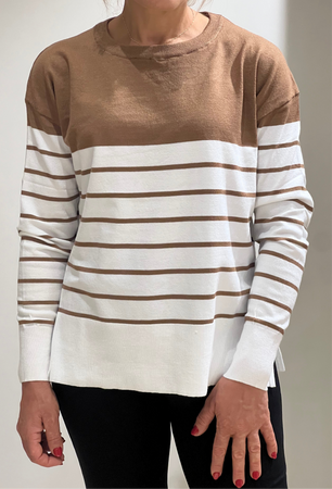 Maglia dolcevita righe