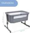CHICCO Next2Me Essential - Culla Neonato, Compatibile Con Diversi Letti, Altezza Regolabile, Inclinabile, Buona Circolazione Dell'Aria, Materasso E Borsa Inclusi, Vari Colori Disponibili, Stone Re_Lux E Dove Re_Lux