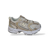 Sneakers bambino New Balance 530 beige bianche laccio