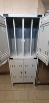 Armadietto spogliatoio a 6 posti multi vano con tramezza sporco/pulito cm. 102x47x180h