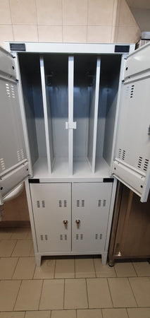 Armadietto spogliatoio a 6 posti multi vano con tramezza sporco/pulito cm. 102x47x180h