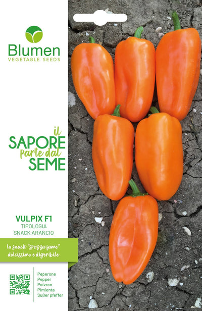 Semi Peperone Vulpix F1 Tipologia Snack Arancio Bustina Blumen
