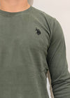 T-shirt manica lunga verde militare