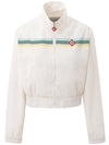 CASABLANCA Giacca bianca con patch logo Casablanca da donna