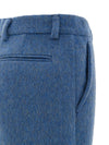 Gucci Pantaloncini Shorts Misto Mohair in Blu Avio da donna