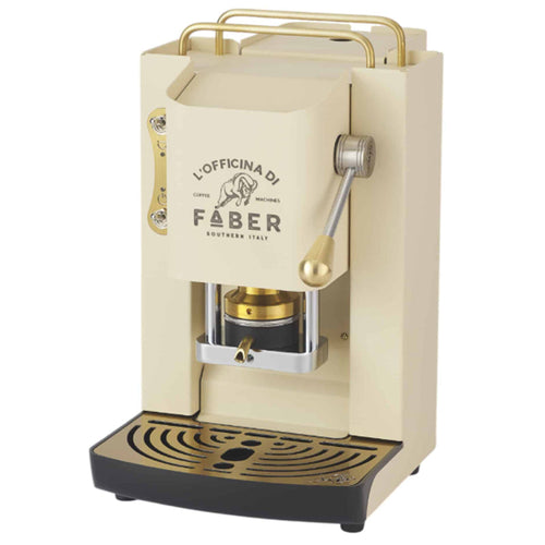 FABER PRO DELUXE SABBIA IVORY - MACCHINA PER CAFFE'' - PRESSACIALDA IN OTTONE - ELETTROVALVOLA E TERMOSTATO 95 - TELAIO IN ACCIAIO
